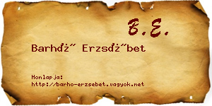 Barhó Erzsébet névjegykártya